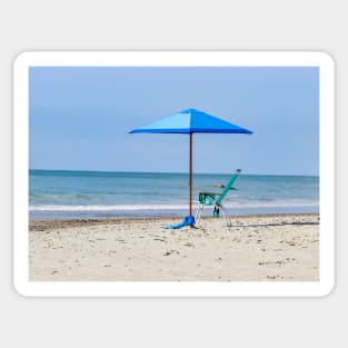Beach umbrella and chair Sticker